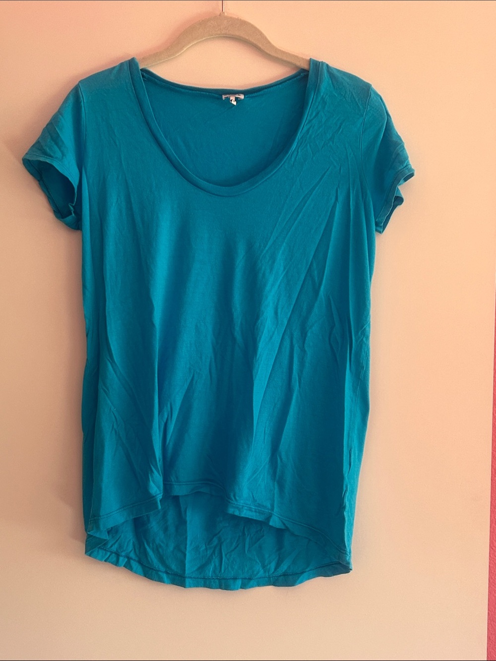 Women’s Scoop Neck Short Sleeve Top in Teal blue Splendid medium